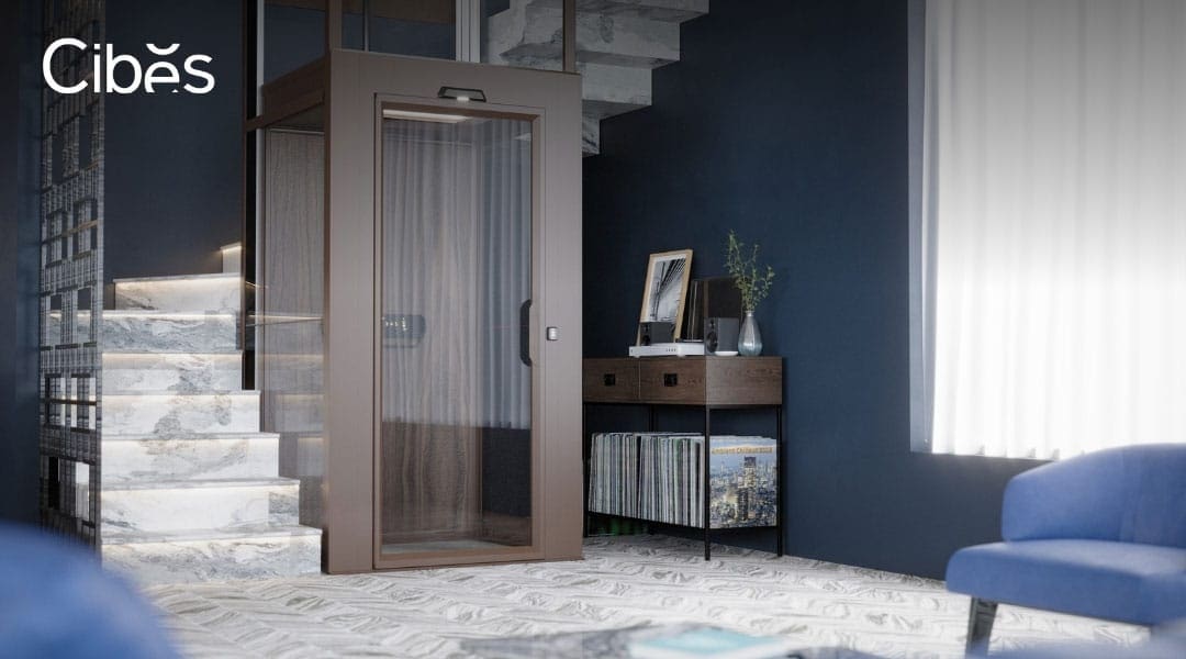 how much is 2 floors home lift 03 รุ่น Cibes V90 ลิฟท์แบบตู้โดยสาร มีแผงควบคุมลิฟท์ระบบสัมผัส (Touch Screen)