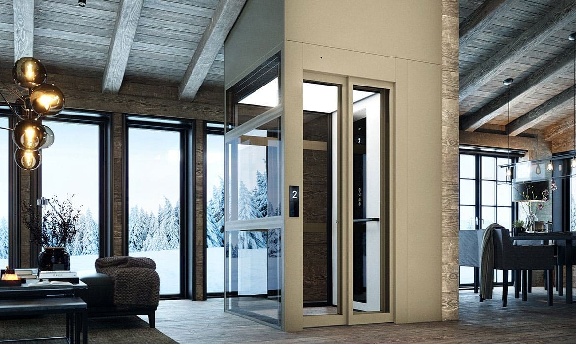 what is a lift door 05 ภาพลิฟท์ประตูบานสไลด์ (Slide door)