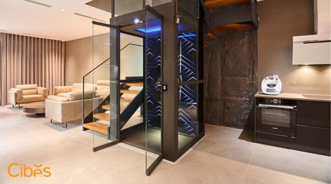 ประตูซาลูน Saloon Door Cibes Lift have 'Saloon door' for customers too, V90i is the high-end functions for your home lift.