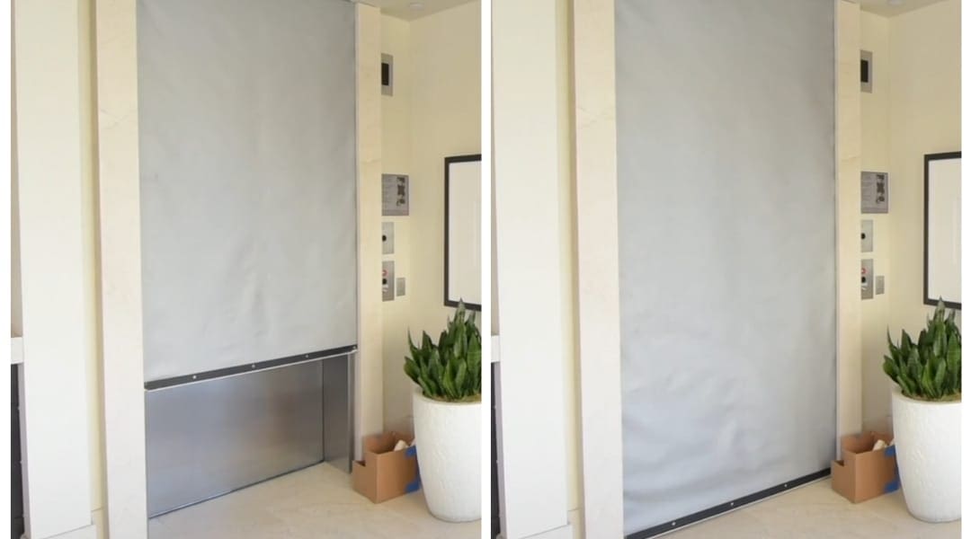 ม่านประตู Curtain Doors Curtain Doors is very specifications for use, We think it can not find this design in the Thailand